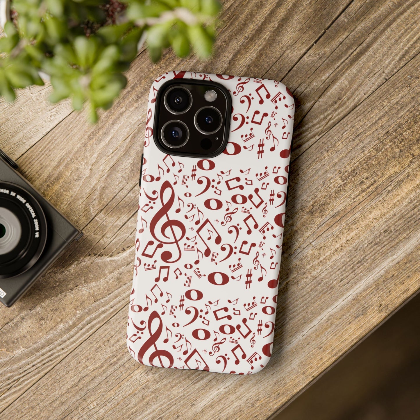 Musical Note Phone Case, Tough iPhone Cover, Gift for Musicians, Customizable, Music Lover's Accessory, Durable Phone Protection