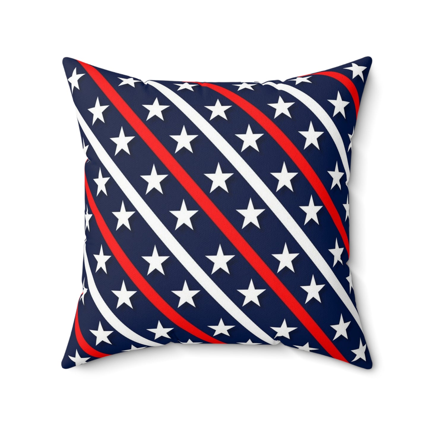 USA Patriotic Square Pillow, Decorative Cushion, Americana Home Decor, Fourth of July Gift, Star Stripes Pillow