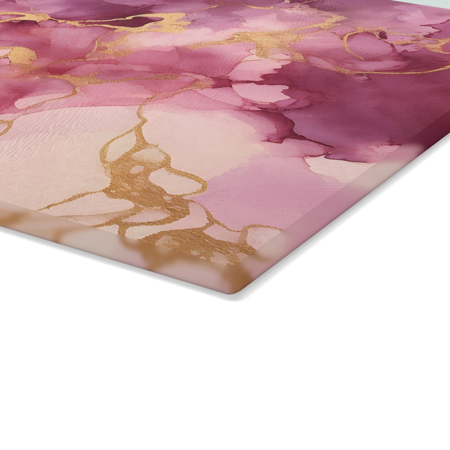 Elegant Pink Marble Glass Cutting Board, Kitchen Decor