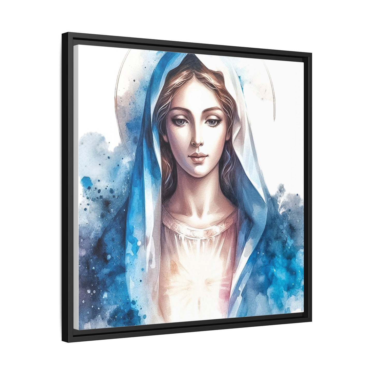 Framed Canvas Art Print, Spiritual Decor, Religious Artwork, Wall Decor, Gift for Faith, Elegant Home Decoration