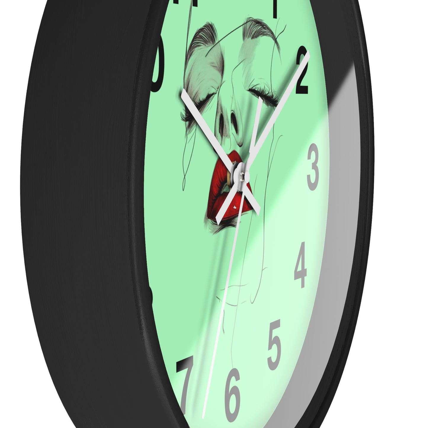 Artistic Lips Wall Clock, Modern Decor, Home Accent, Unique Gift, Stylish Wall Art, Boho Living Space