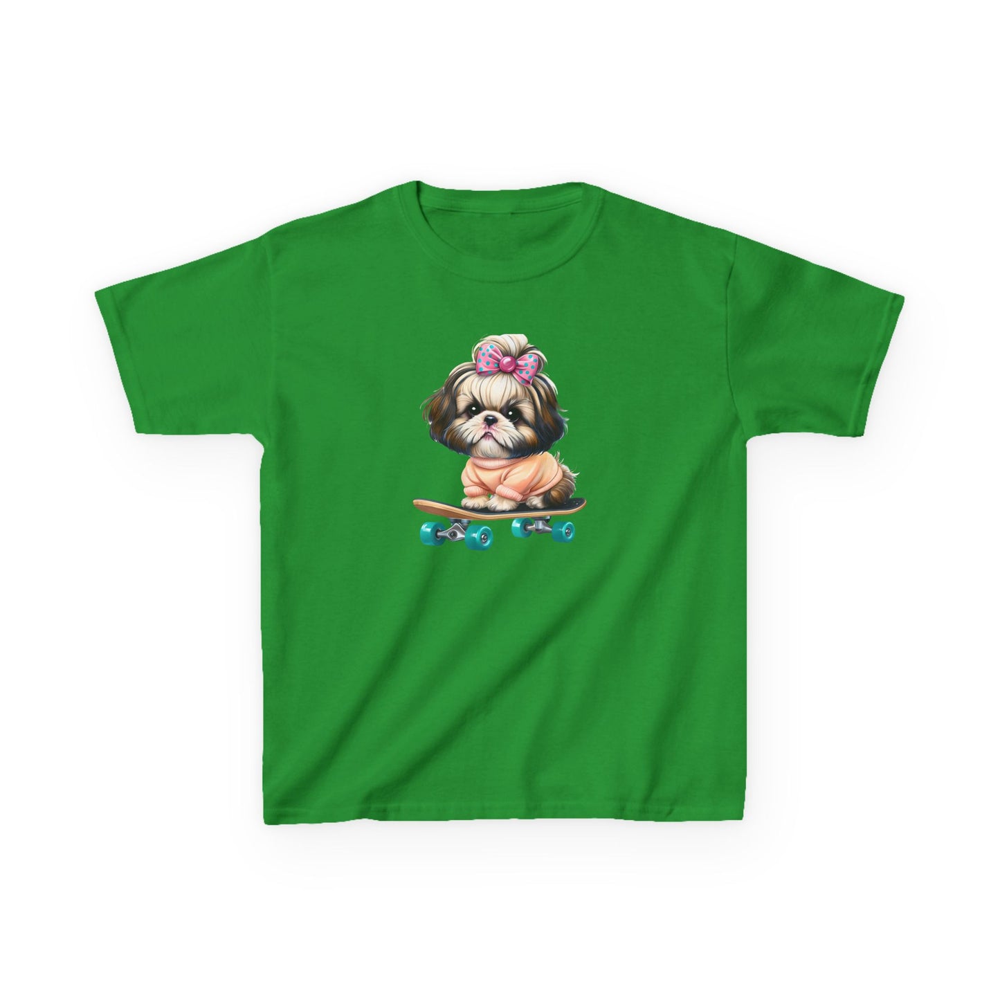 Cute Puppy Skateboard Kids Tee
