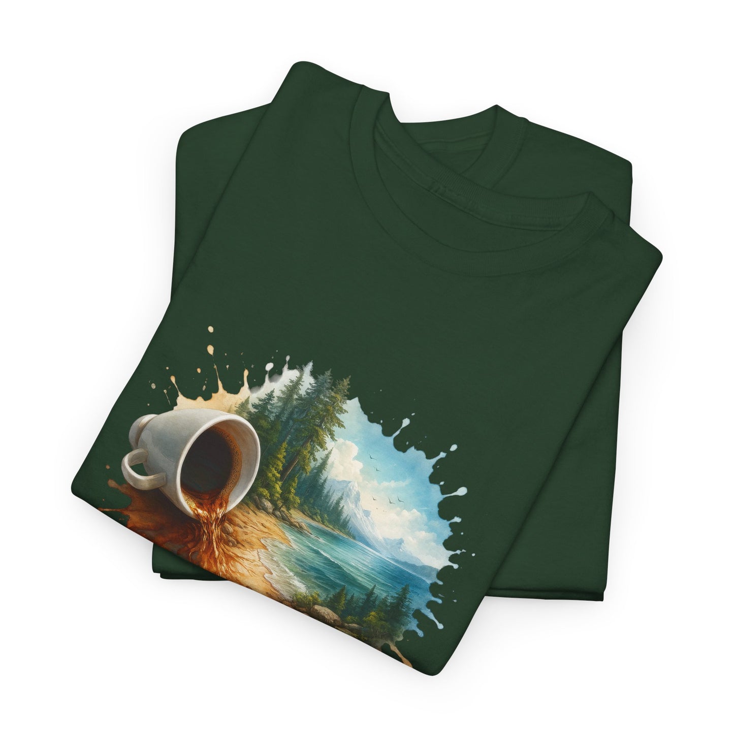 Nature-Inspired Unisex Heavy Cotton Tee, Casual Outfit, Gift for Nature Lovers, Camping Apparel, Outdoor Adventure Shirt