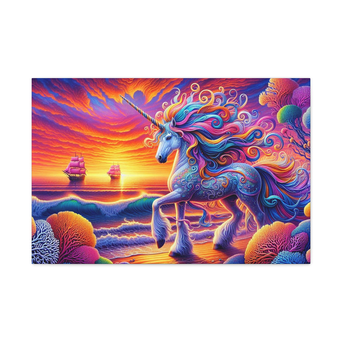 Matte Canvas, Stretched, 1.25" Unicorn