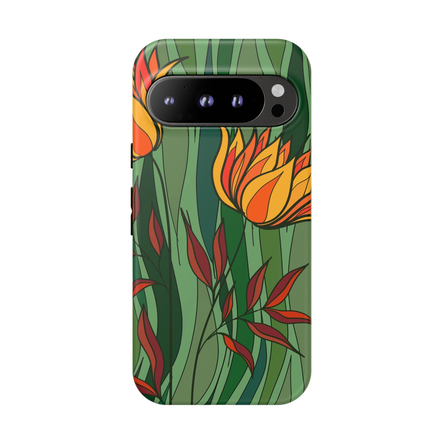 Vibrant Floral Phone Case, Nature-Inspired Tough Case, Eco-Friendly Cover, Unique Gift for Nature Lovers, Spring Decor