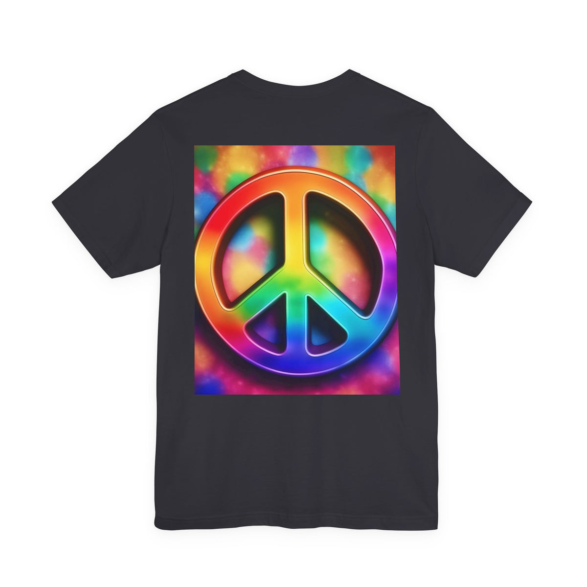 Peace Sign Tie-Dye Tee — Rainbow Hippie Peace Symbol T-Shirt