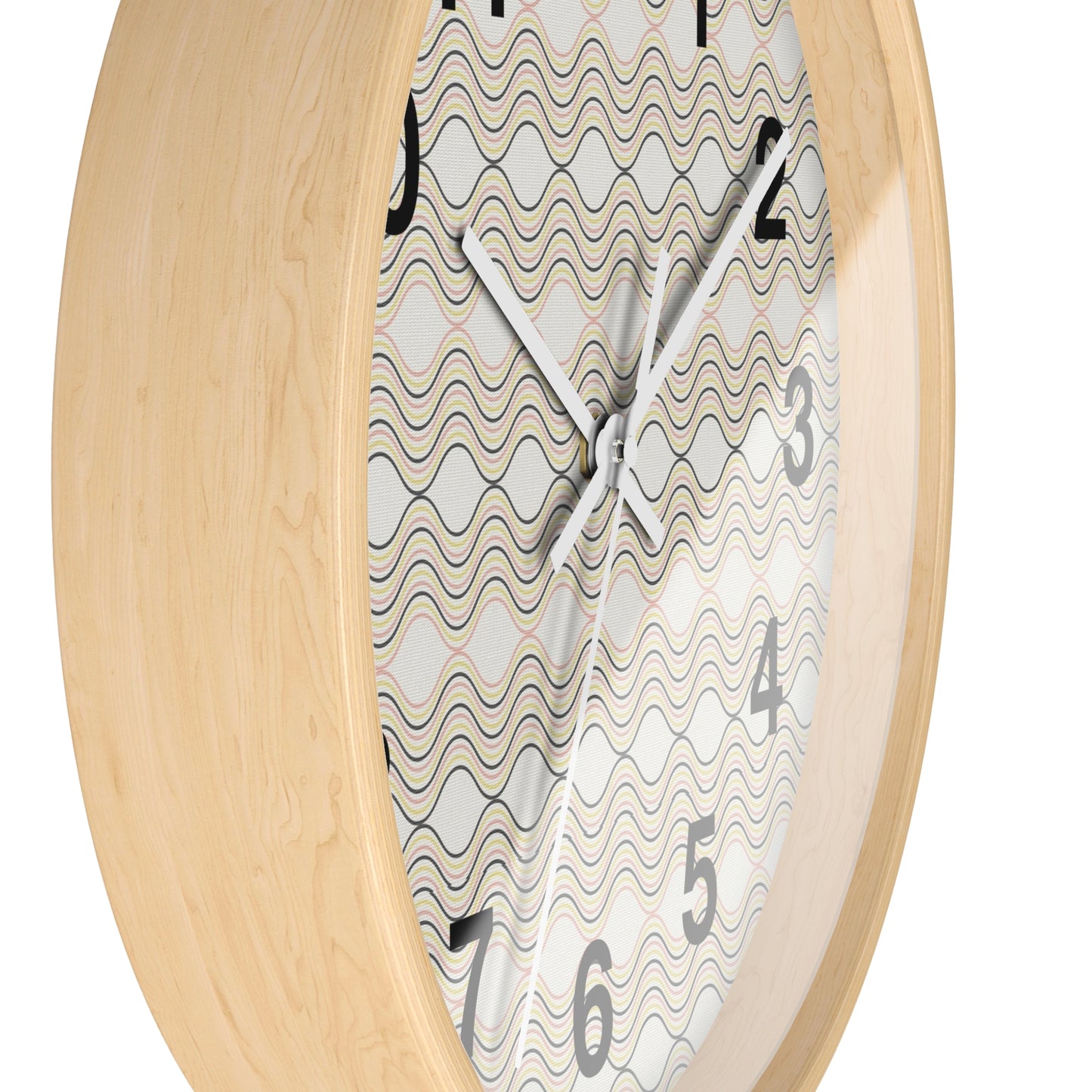 Modern Wave Pattern Wall Clock, Home Decor, Unique Gift, Coastal Vibes, Timepiece, Minimalist Design, Office Decor