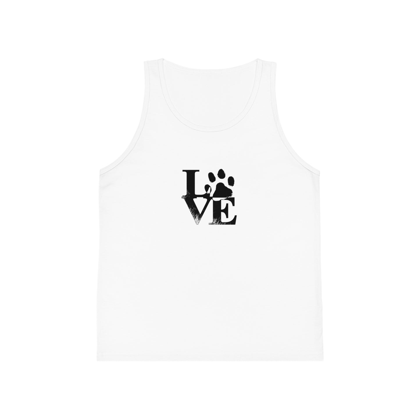Love Paw Print Kid's Jersey Tank Top | Pet Lover's Gift, Cute Dog Shirt, Summer Outfit, Youth Tank Top, Animal Lover Apparel