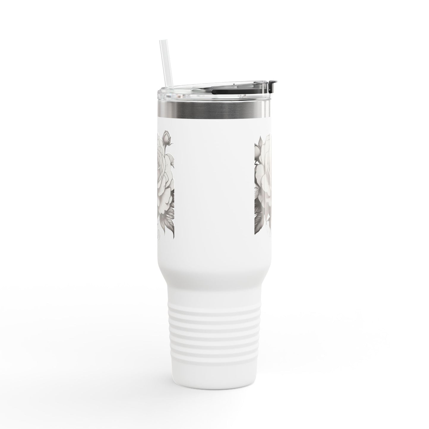 Stylish Insulated Travel Mug with Floral Design, 40oz Coffee Cup, Perfect for Road Trips, Gifts for Her, Eco-Friendly Drinkware
