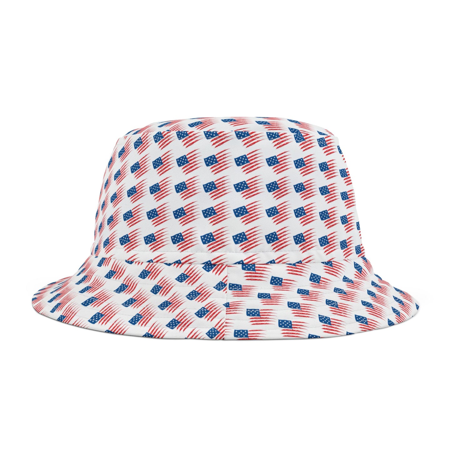 Patriotic Bucket Hat - AOP Style, Summer Accessory, Fourth of July Hat, Unisex Outdoor Cap, Trendy Festival Gear