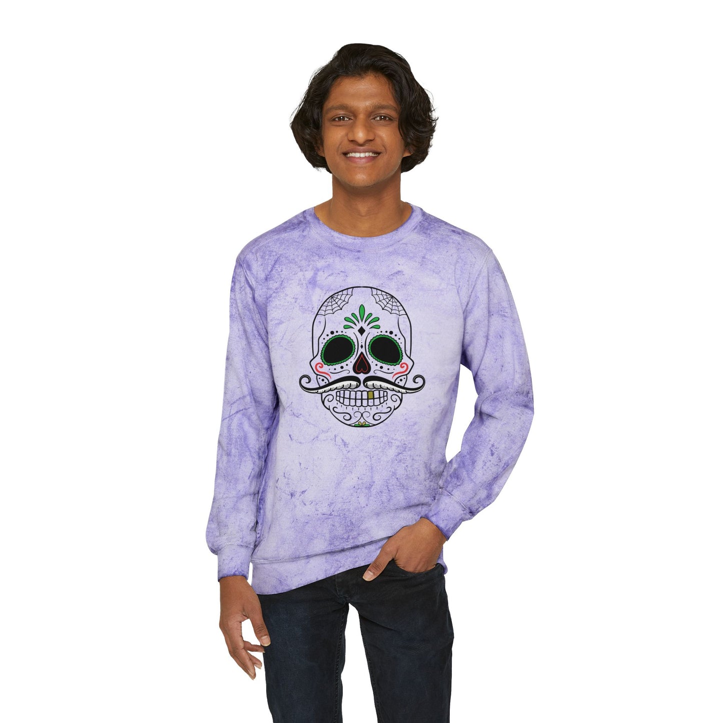 Sugar Skull Crewneck Sweatshirt, Day of the Dead Apparel