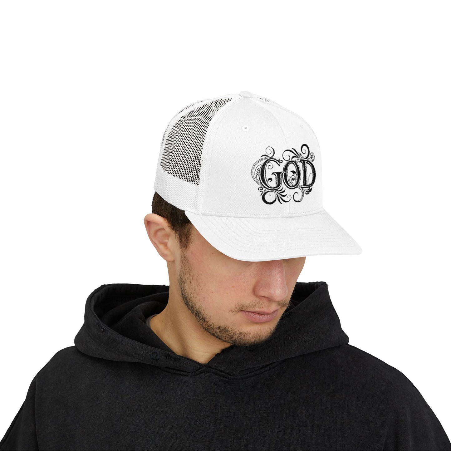 Divine Faith Snapback Trucker Cap - Spiritual Fashion, God Theme hat, Outdoor Style, Gift for Believers, Casual Wear