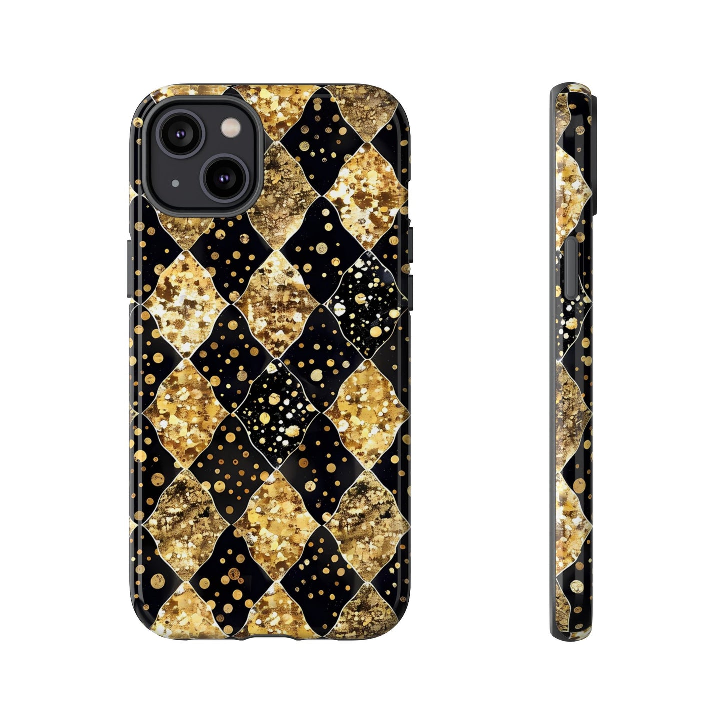 Elegant Gold & Black Phone Case for Tough Protection