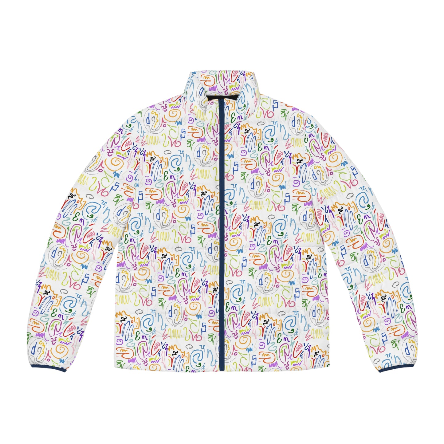 Colorful Men's Puffer Jacket, Trendy Outerwear, Fashion Jacket, Winter Coat, Casual Wear, Gifts for Him