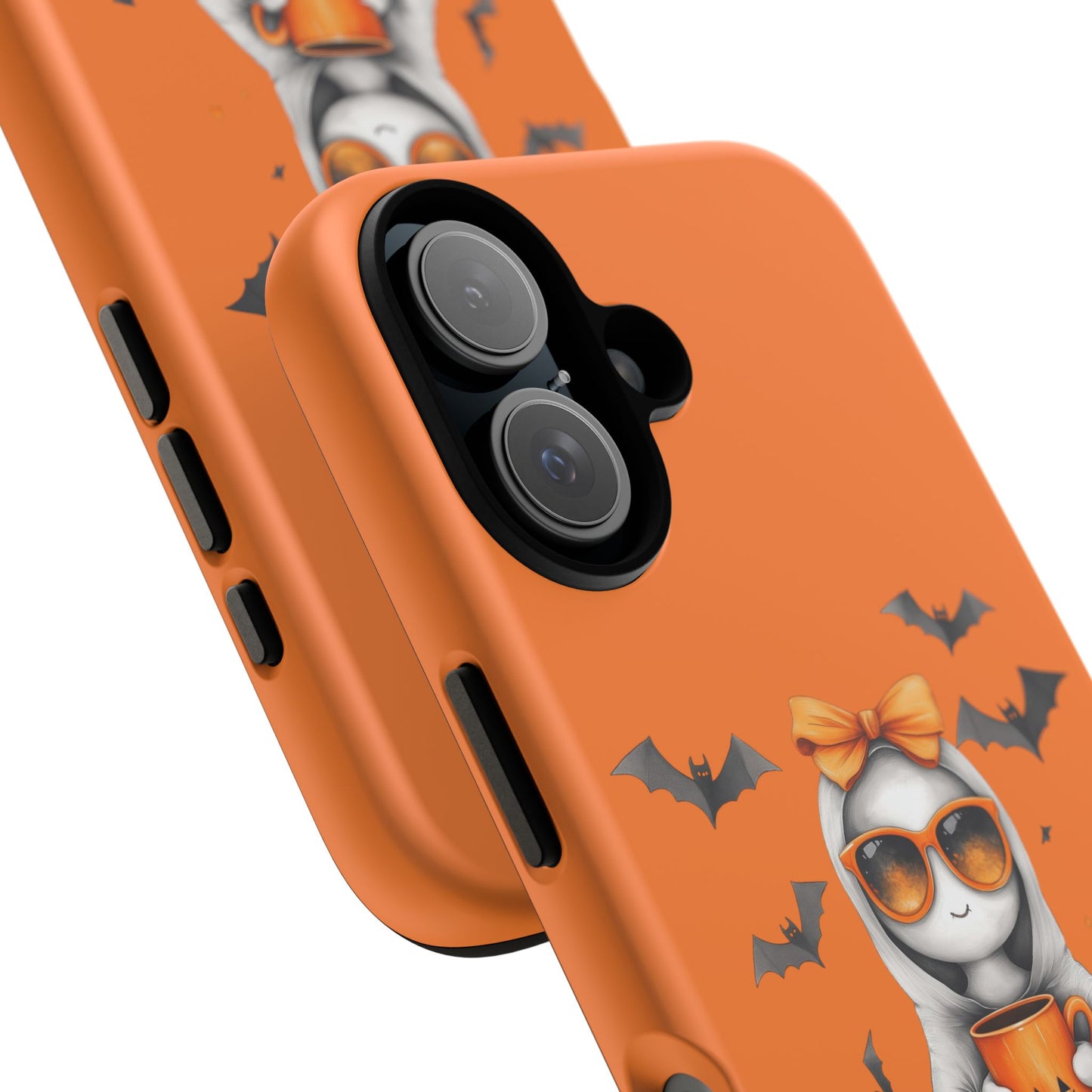 Halloween Ghost Phone Case, Cute Cat Ghost Case, Autumn Phone Cover, Spooky Season Gift, Trick or Treat Case