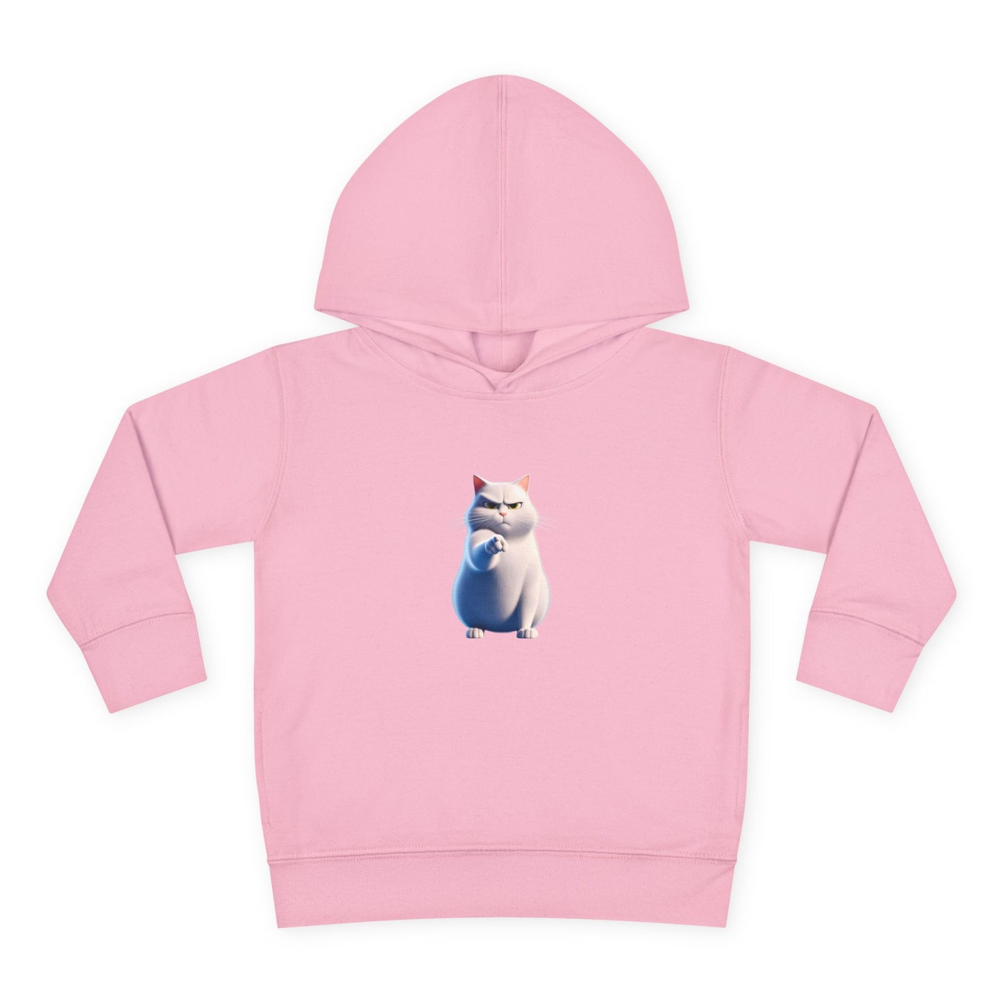 Cute Cat Toddler Hoodie, Fleece Pullover, Kids Sweatshirt, Birthday Gift, Animal Lover Apparel, Cozy Kids Clothing