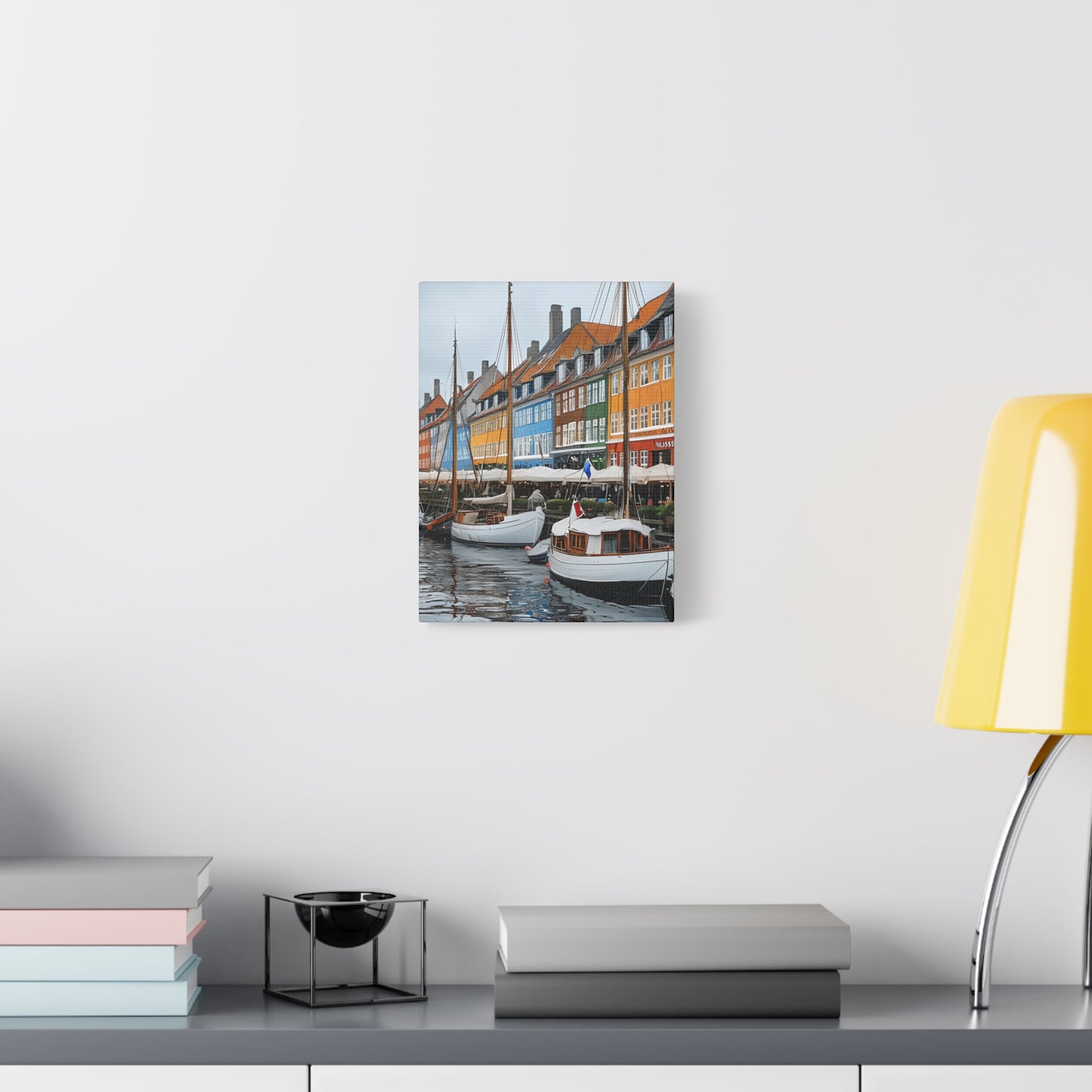 Coastal Canvas Print, Vibrant Harbor Art, Nautical Home Decor, Gift for Sailors, Maritime Wall Art