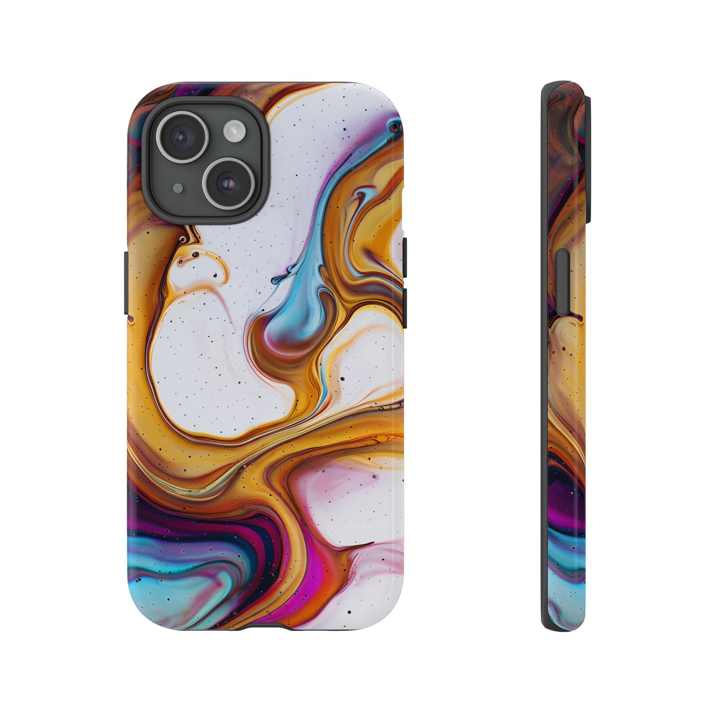 Artistic Phone Case, Tough Cases with Colorful Marble Design