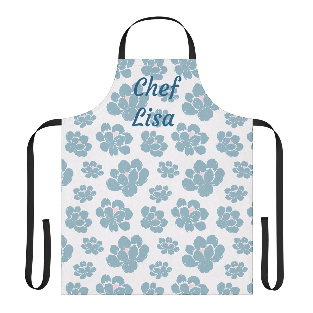 Floral Personalized Apron for Chefs, Custom Kitchen Gift, Cooking Apron, Chef Gift, Elegant Cooking Style, Mother's Day Gift