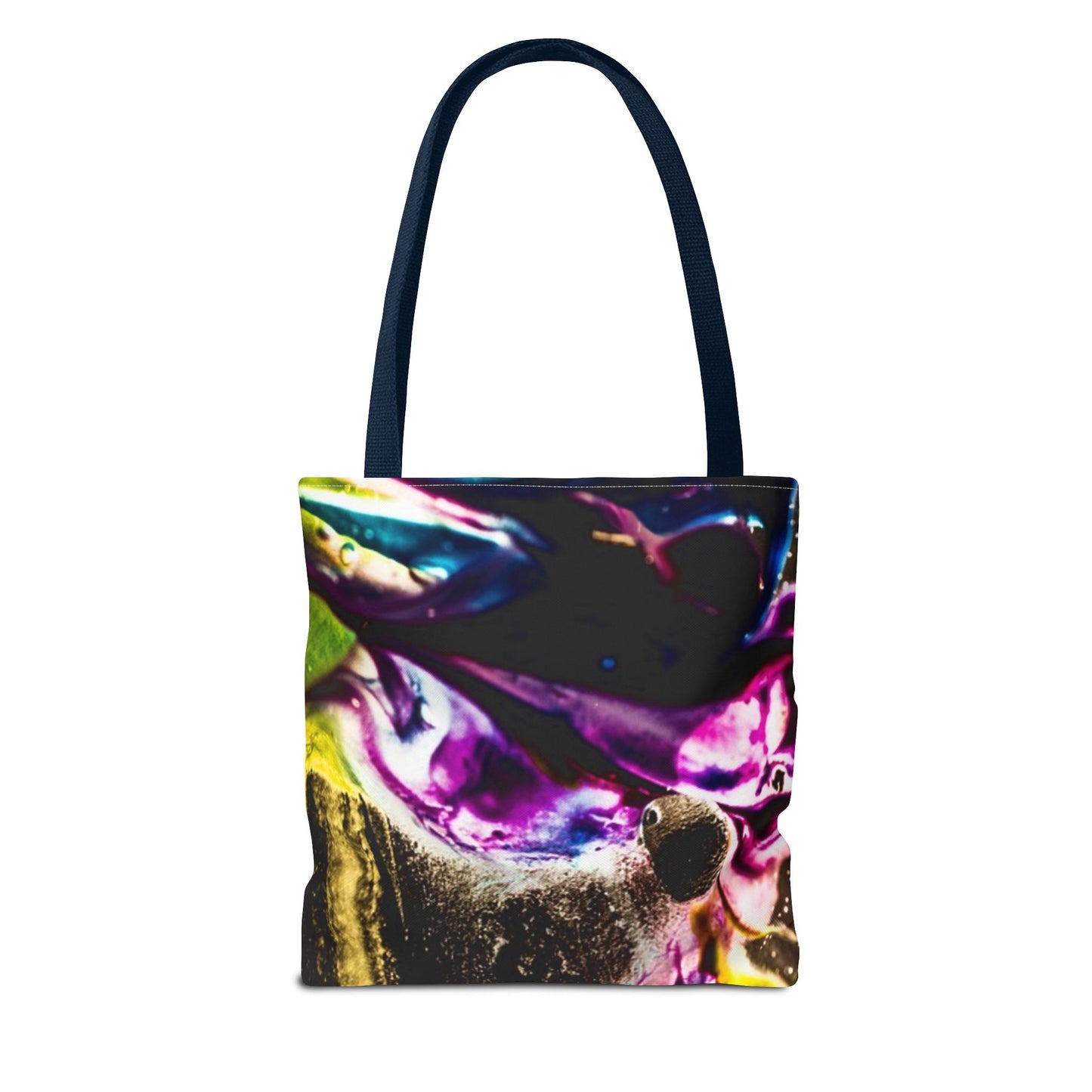 Vibrant Abstract Art Tote Bag, Colorful Reusable Shopper