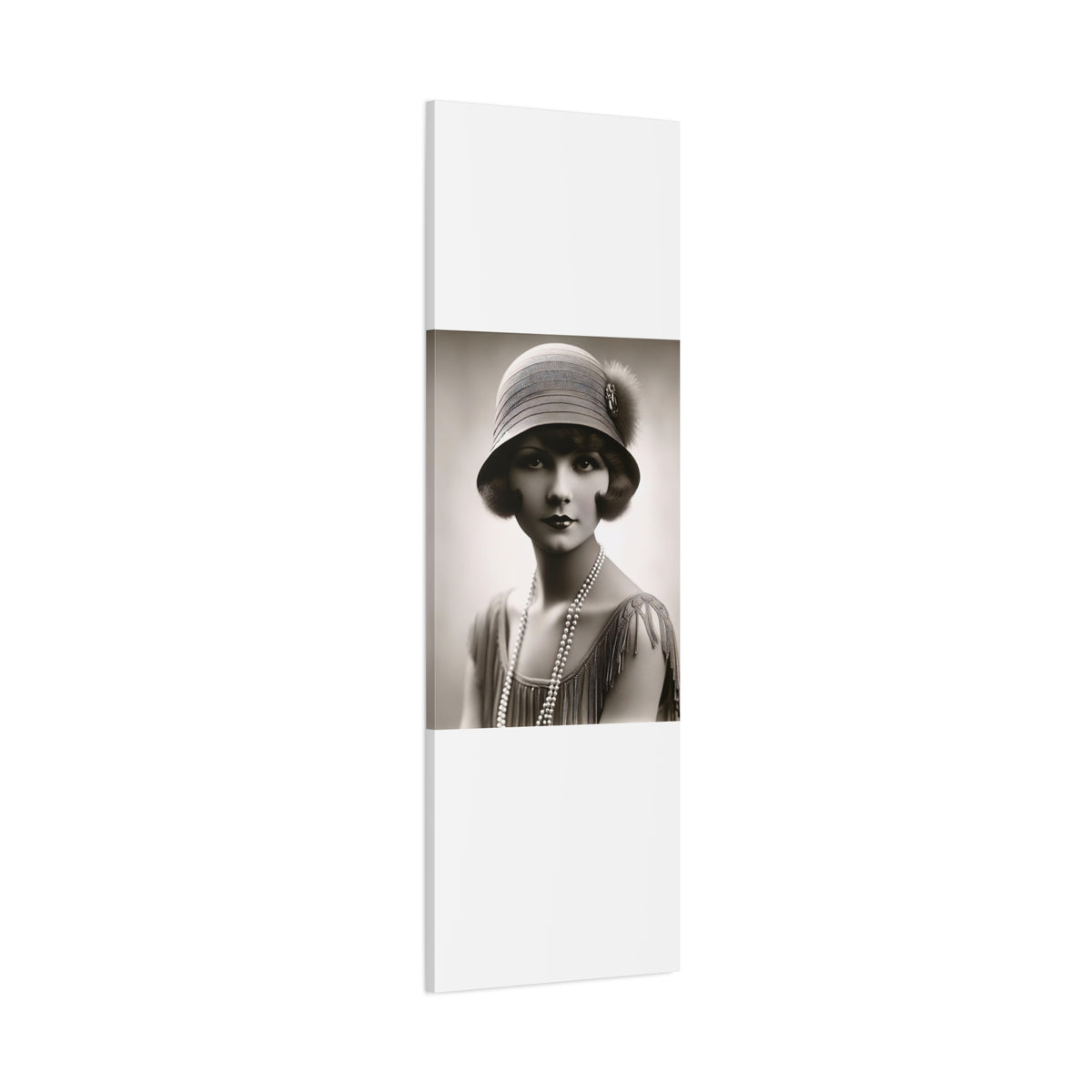 Vintage 1920s Flapper Portrait Canvas