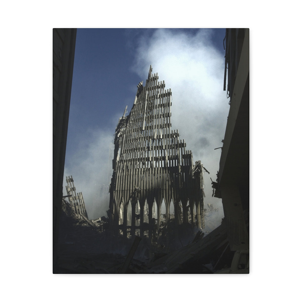 Matte Stretched Canvas - Ruined Cathedral Architectural Print