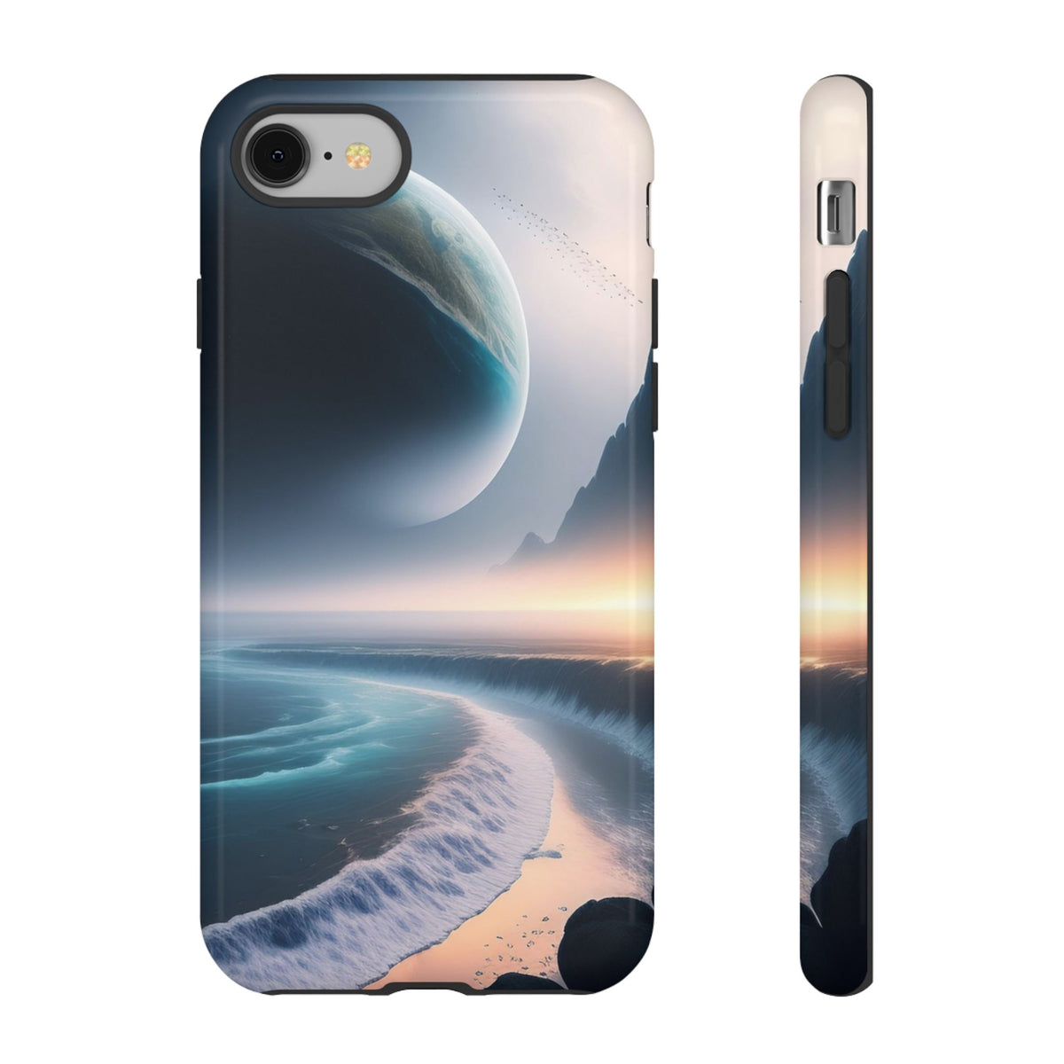 Galaxy Ocean Phone Case — Surreal Planet Beach Tough Case