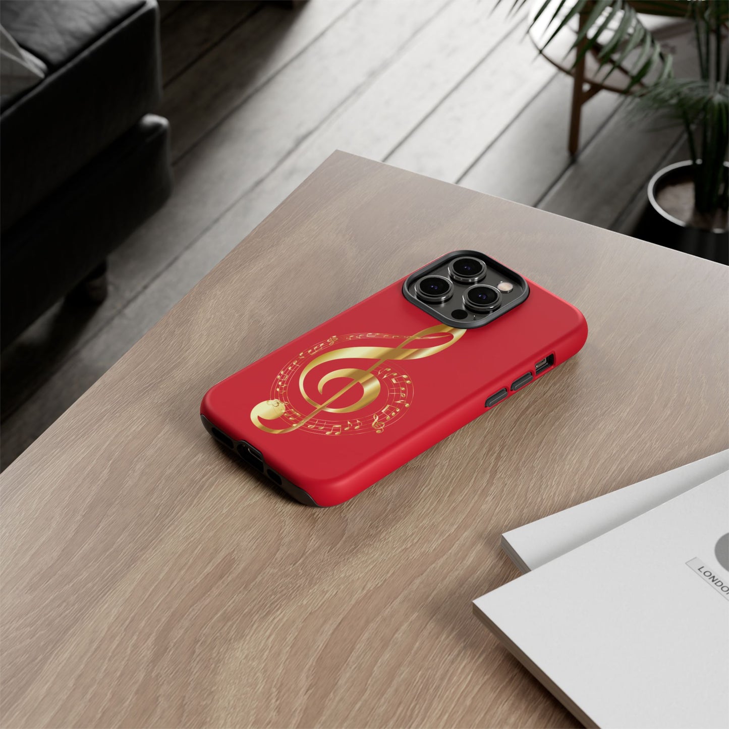 Tough Cases - Red Musical Note