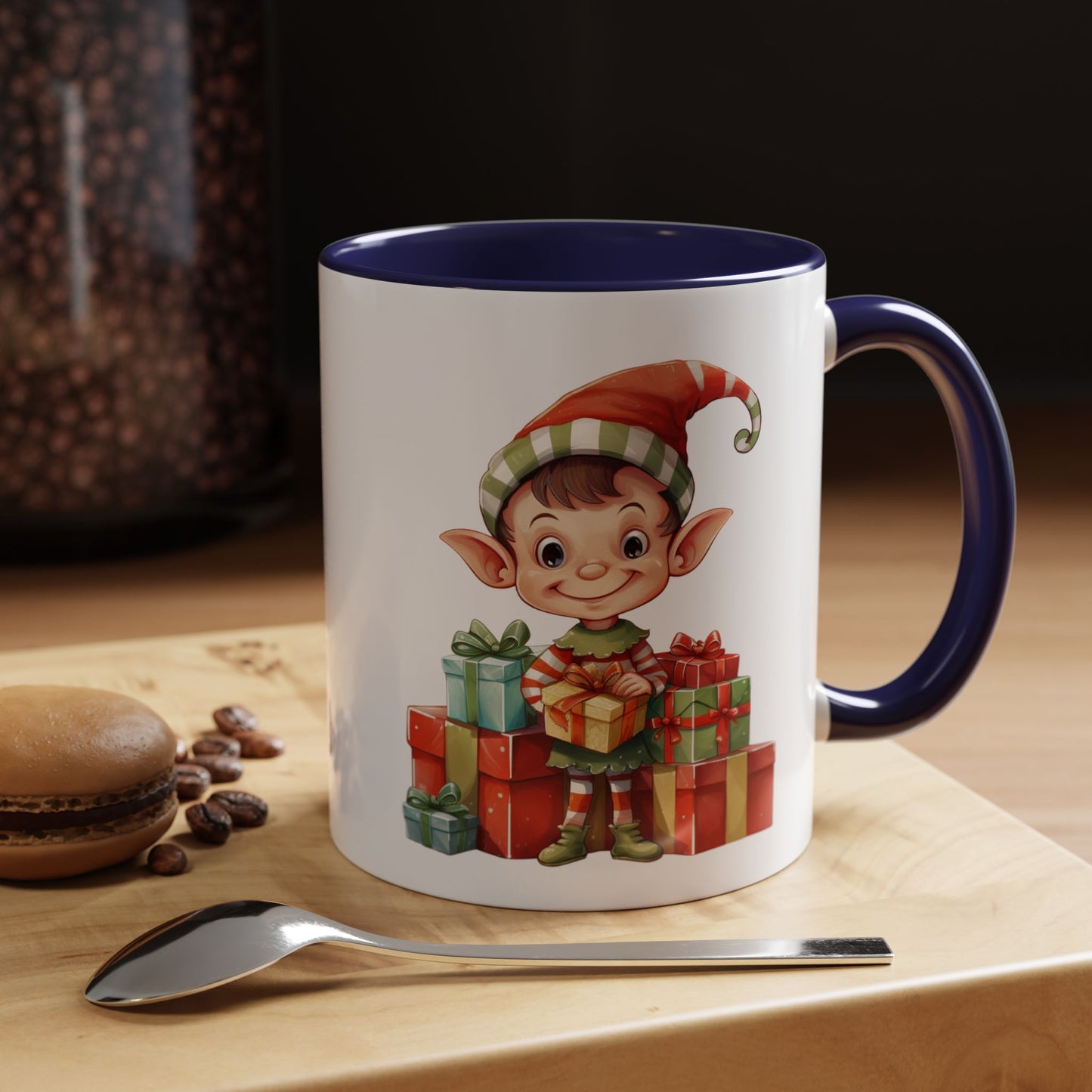 Holiday Elf Coffee Mug - Festive Gift Mug, Christmas Decor, Cute Elf Mug, Coffee Lover Gift, Winter Holiday Drinkware