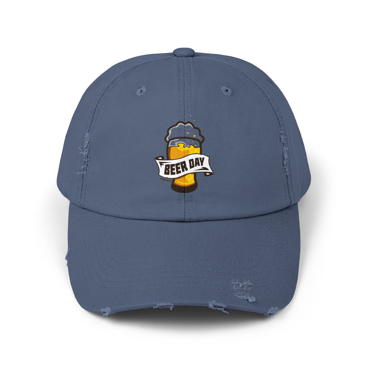 Beer Day Unisex Distressed Cap, Relaxed Fit Hat, Gift for Beer Lovers, Casual Fashion, Fun Party Accessory, Craft Beer Celebration