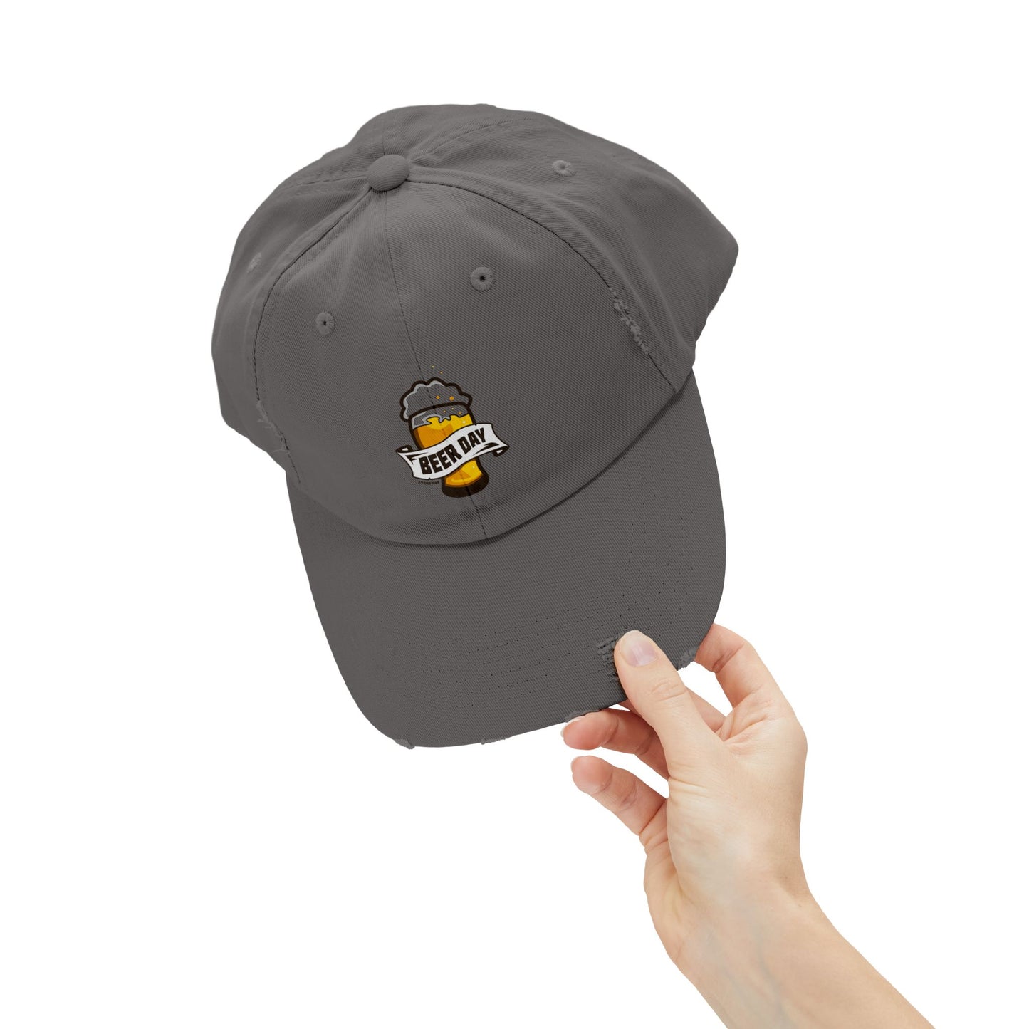 Beer Day Unisex Distressed Cap, Relaxed Fit Hat, Gift for Beer Lovers, Casual Fashion, Fun Party Accessory, Craft Beer Celebration