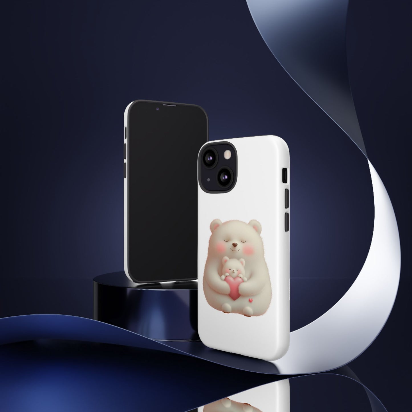 Cute Bear Phone Case, Tough Cases, Animal Lover Gift, Kids Accessories, Mother’s Day, Heartwarming Design
