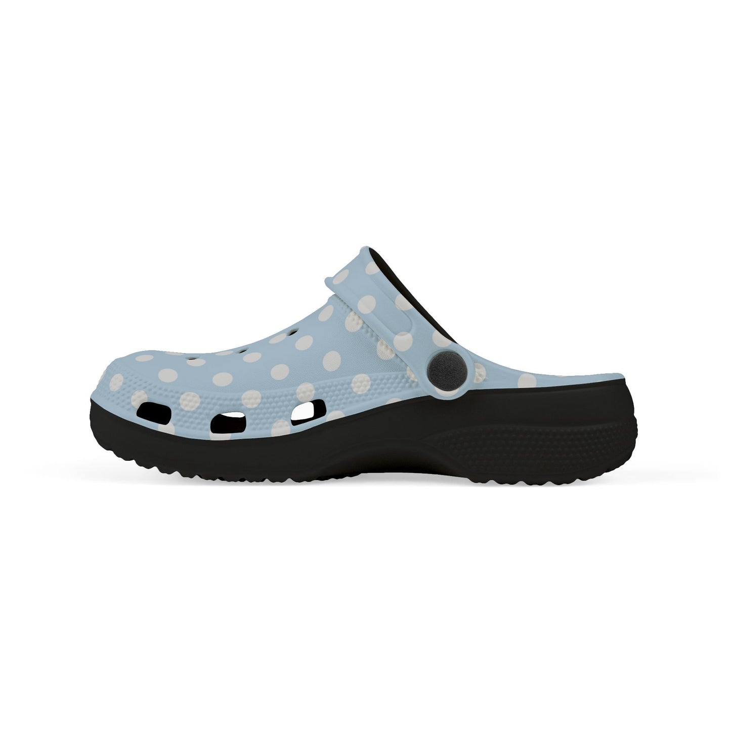 Kids Polka Dot EVA Foam Clogs — Light Blue Slip‑On Casual Shoes
