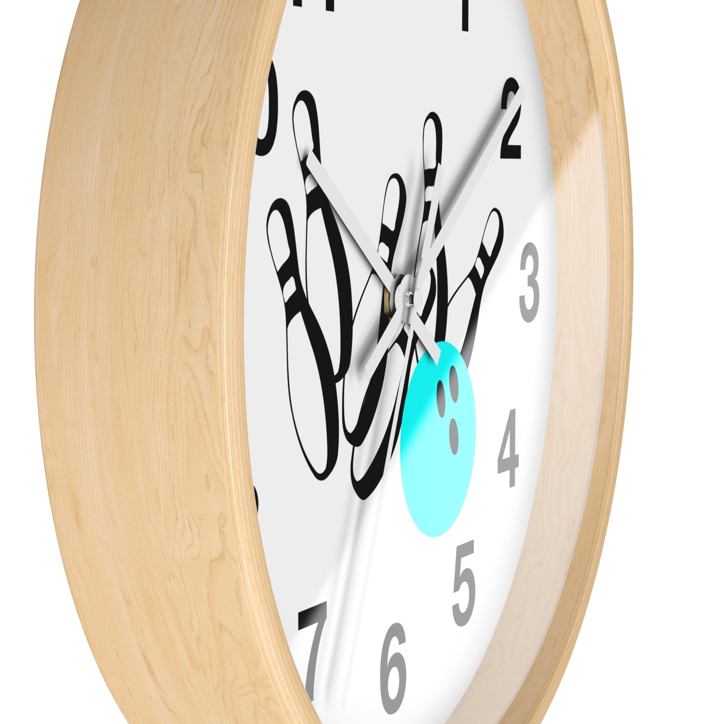 Bowling Wall Clock, Fun Bowling Decor, Gift for Bowlers, Sports Wall Art, Unique Bowling Gift, Bowling Alley Decor