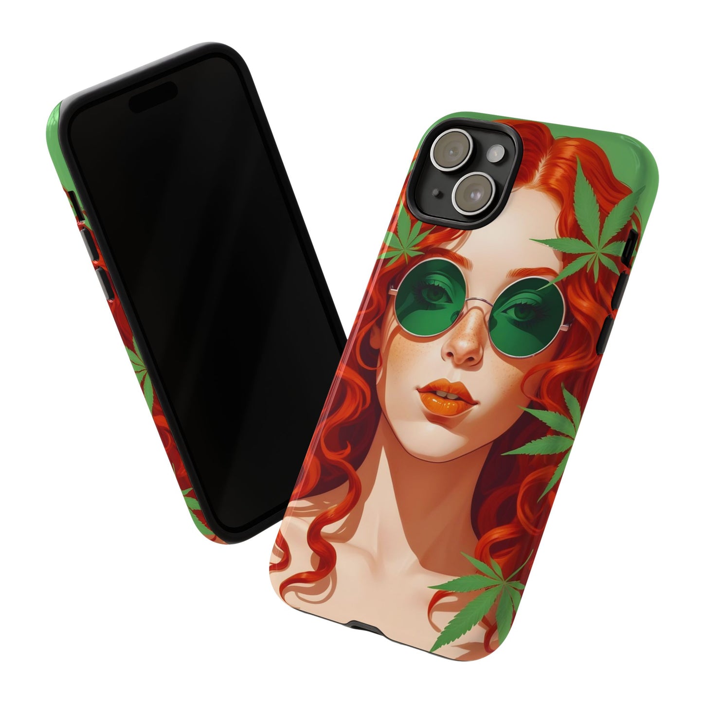 Vibrant Phone Case with Retro Greenery Design, Trendy Case for Casual Look, Gift for Her, Summer Vibes, Unique Phone Accessory