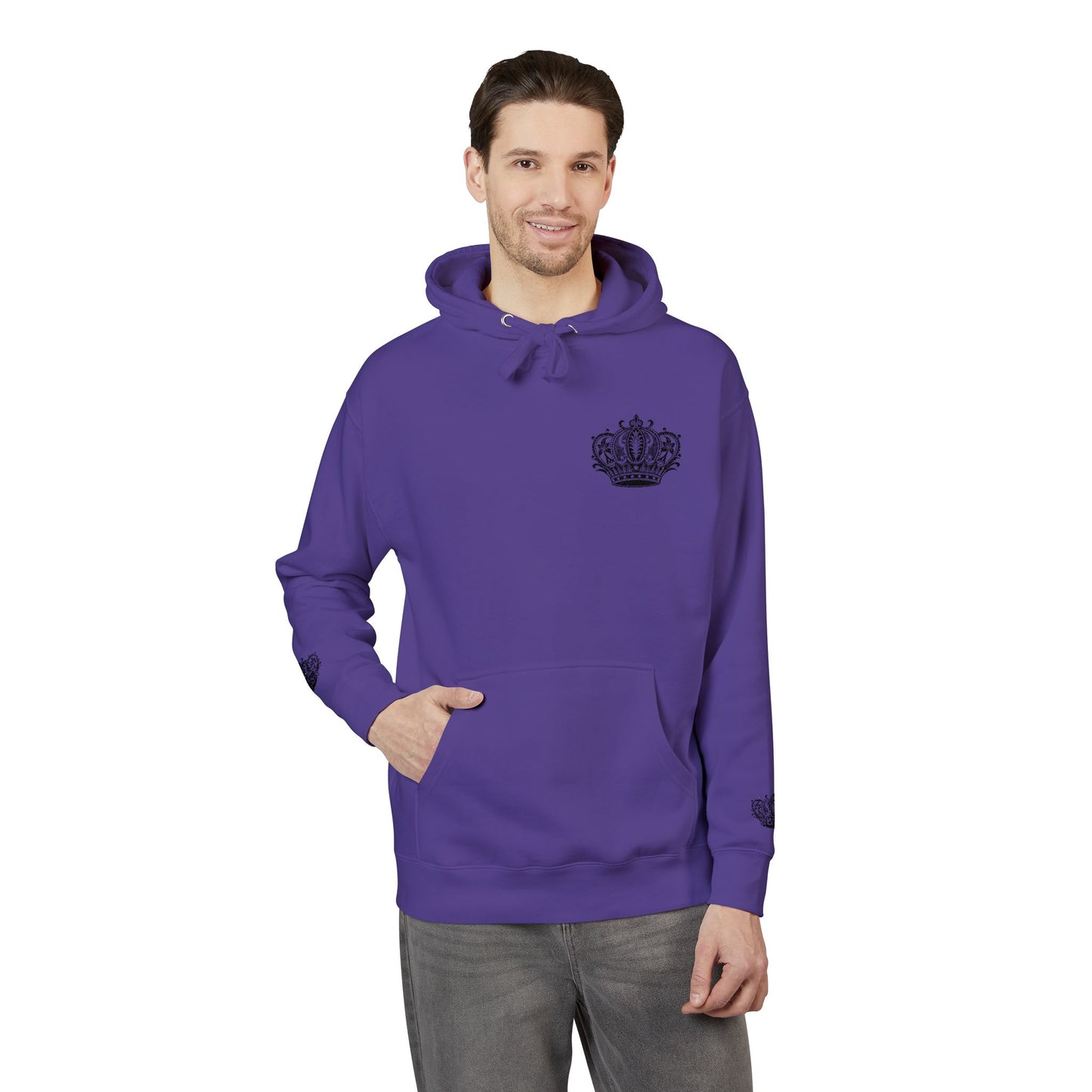 Crown Floral Unisex Fleece Hoodie | Cozy Streetwear, Perfect Gift for Him & Her, Autumn Fashion, Casual Wear, Trendy Outfit