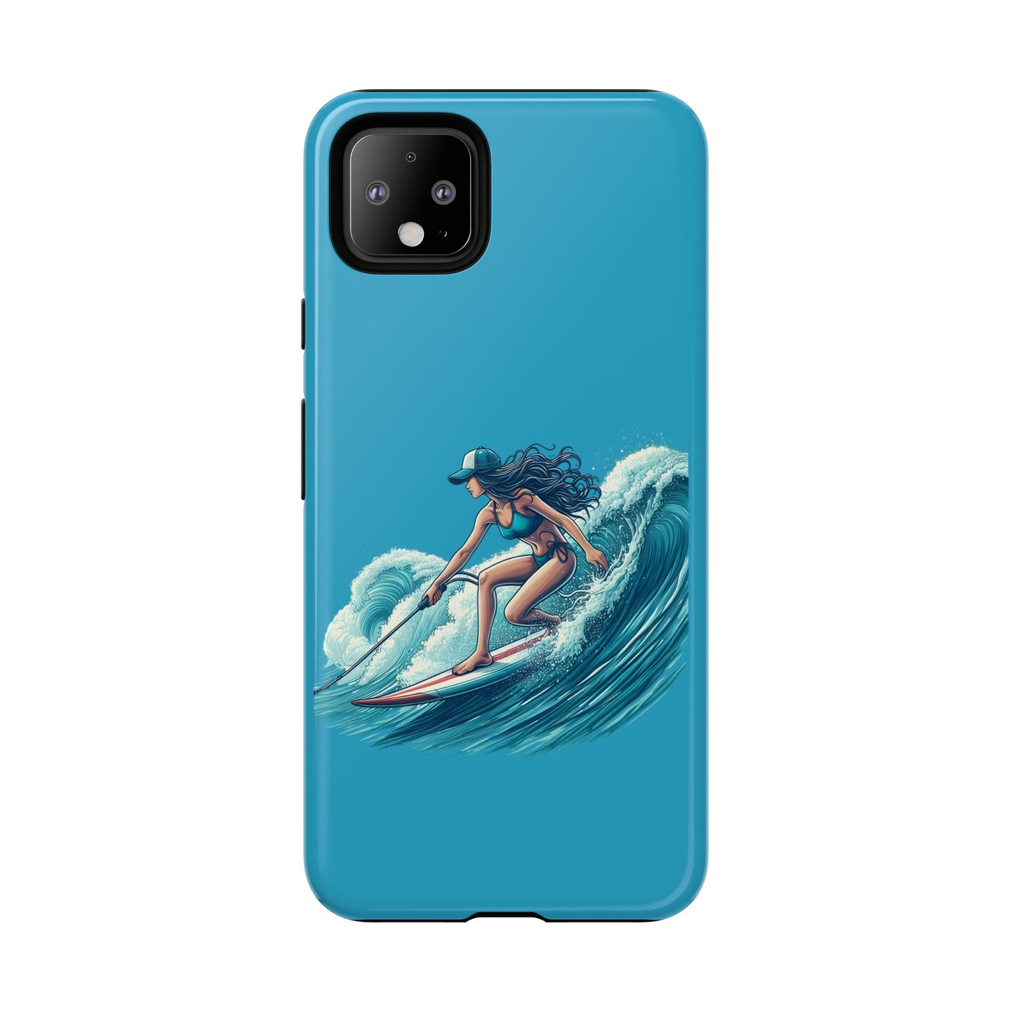 Surfing Phone Case, Coastal Vibes Phone Cover, Tough Cases for Beach Lovers, Ocean Art Phone Accessories, Summer Gift Idea