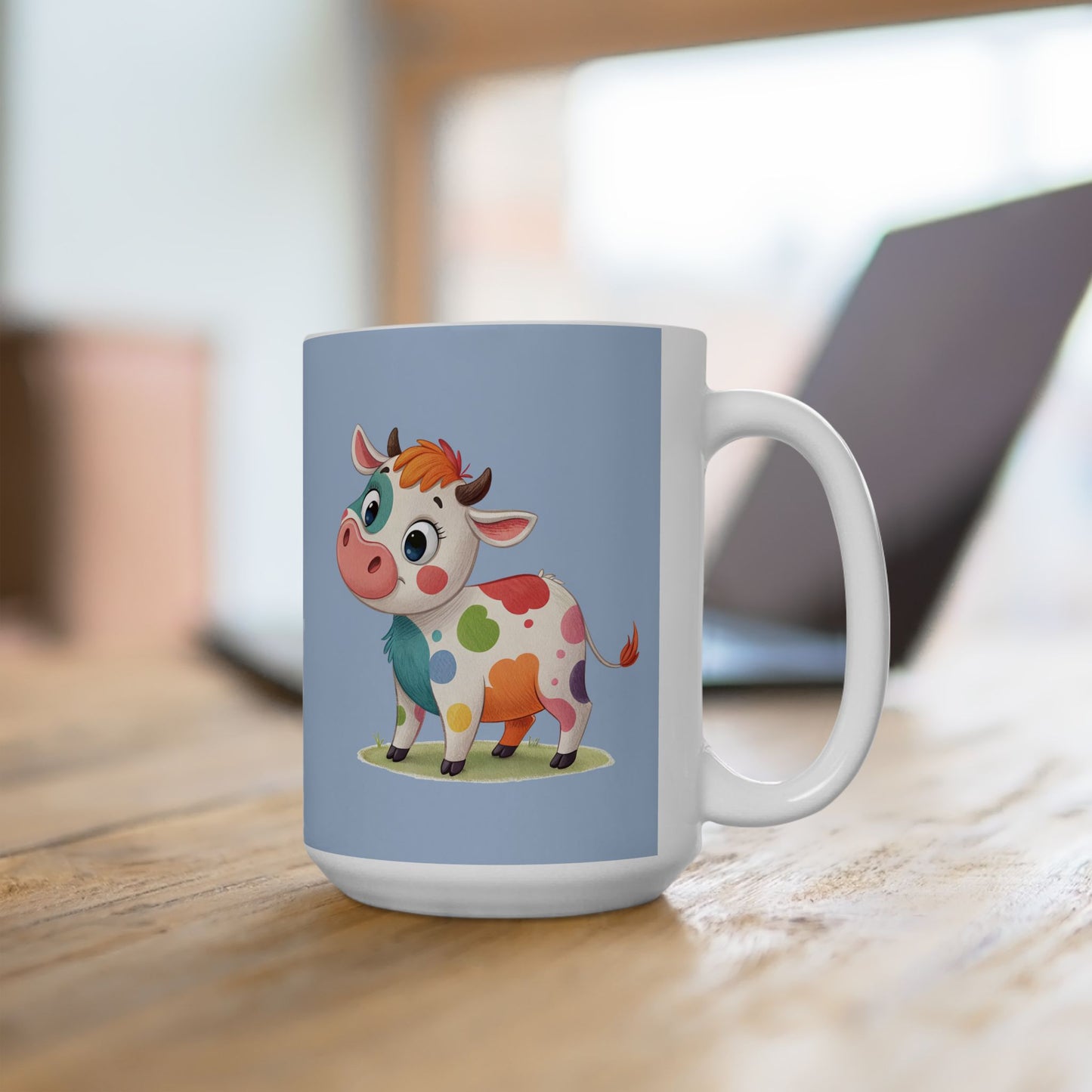 Cute Cow Ceramic Mug - Fun Farmhouse Drinkware, Animal Lovers Gift, Kitchen Decor, Birthday Present, Coffee Tea Cup