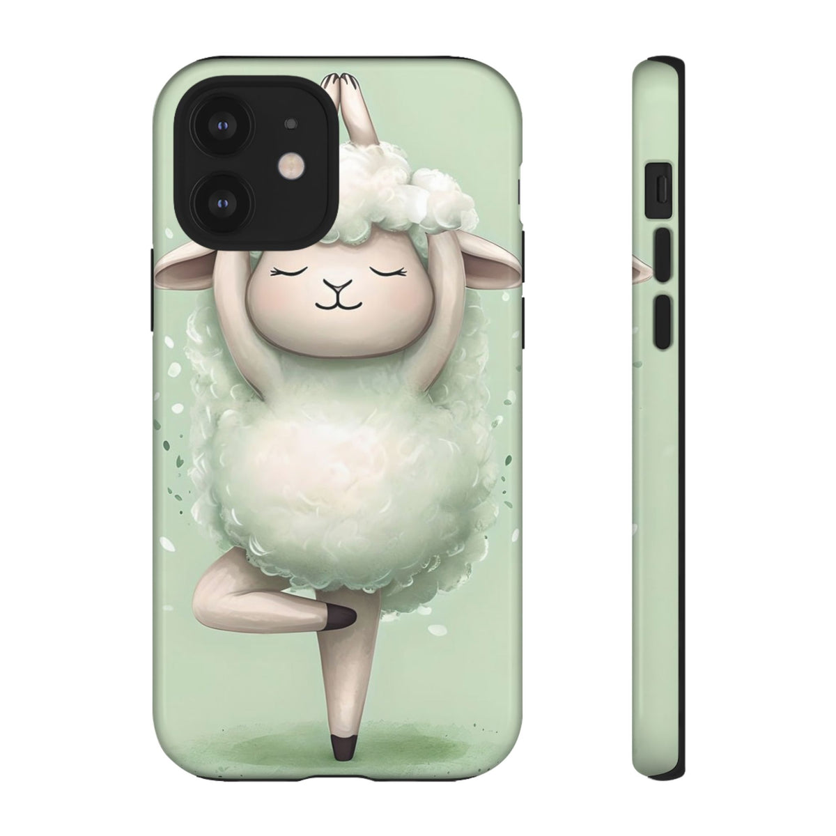 Cute Yoga Sheep Phone Case — Pastel Lamb Ballerina Protective Cover