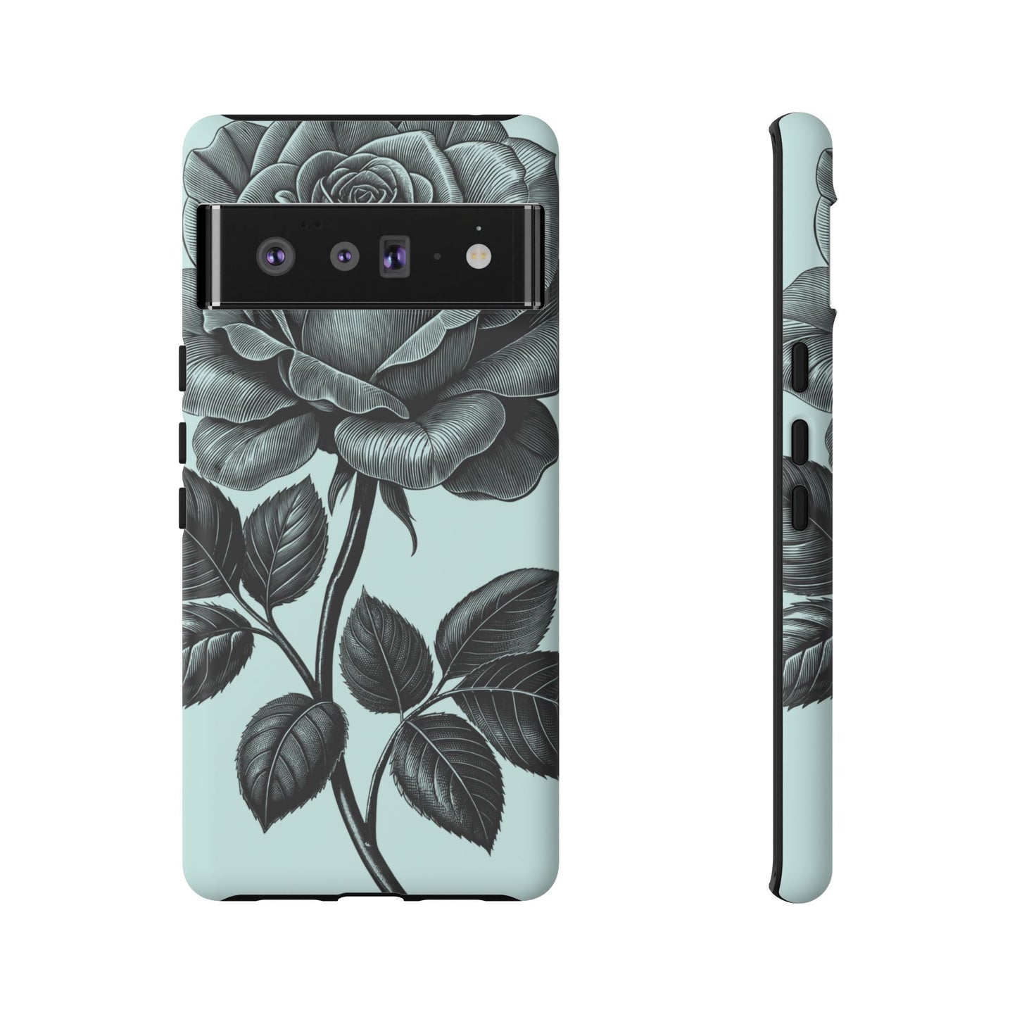 Elegant Floral Phone Case, Tough Cases for iPhones, Black Rose Design, Gift for Her, Stylish Phone Cover, Birthday Gifts