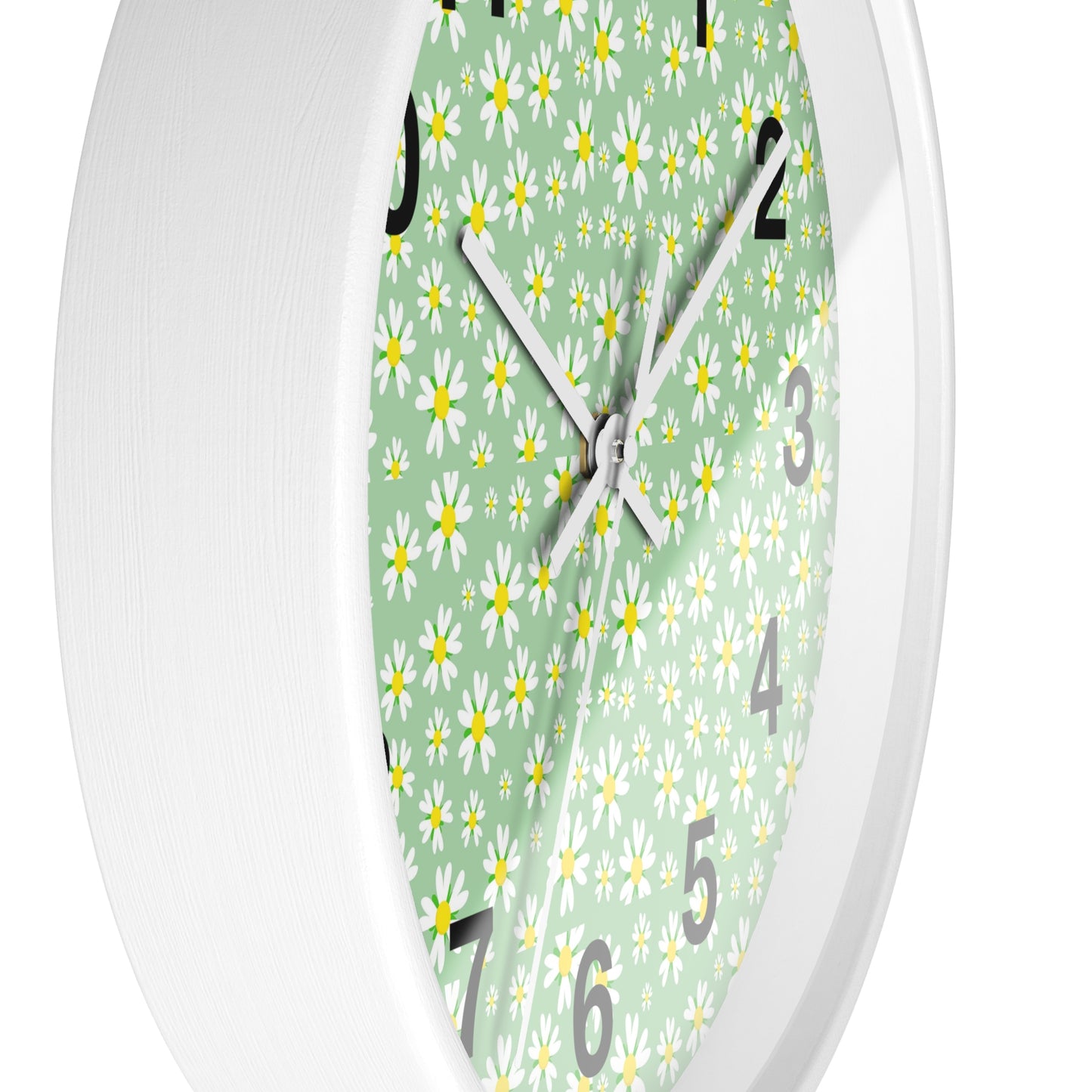 Floral Wall Clock, Rustic Home Decor, Spring Wall Art, Flower Design Clock, Unique Timepiece for Living Room, Gift for Her