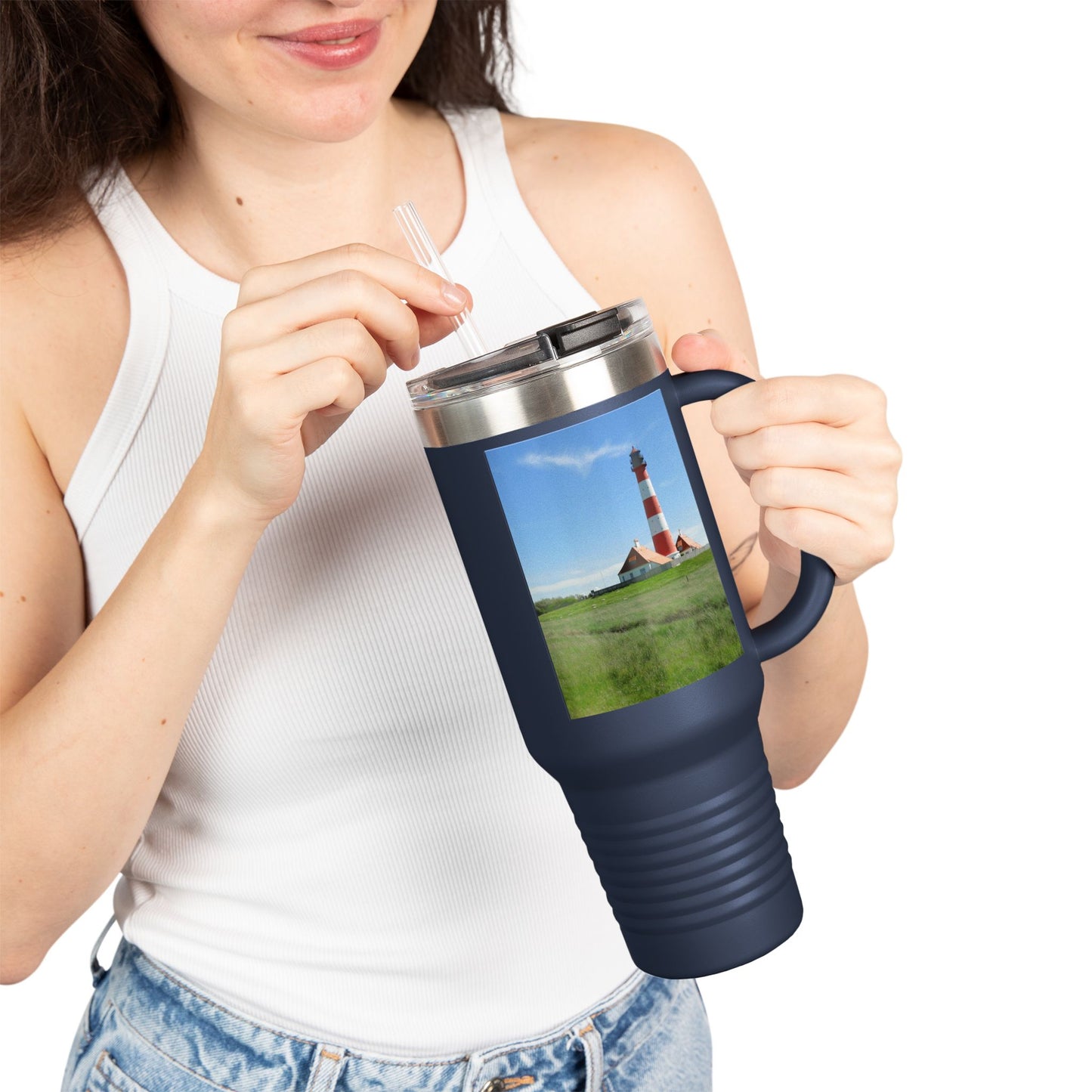 Scenic Insulated Travel Mug, 40oz | Perfect for Coffee Lovers, Outdoor Adventures, Travel Gifts, Eco-Friendly Sippers, Beach Days