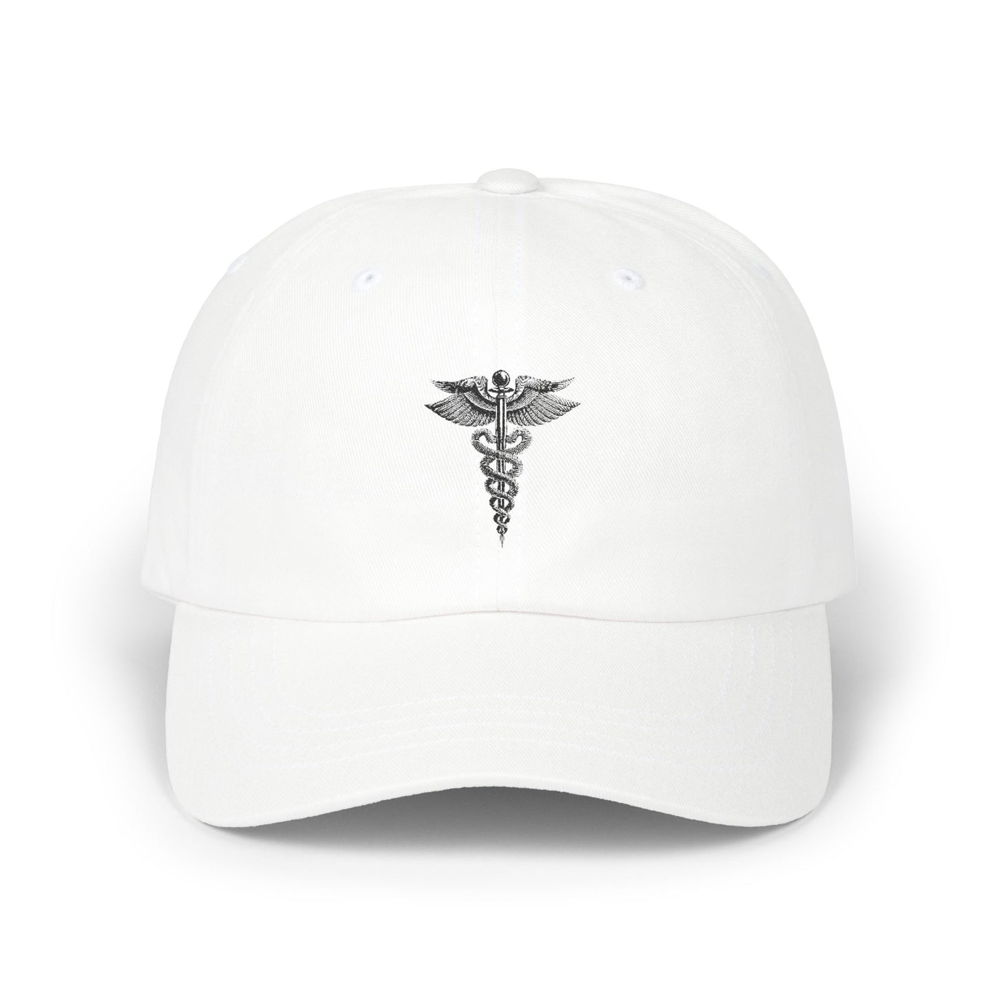 Classic Dad Cap with Caduceus Design - Unisex, Adjustable Cap for Healthcare Professionals, Gifts for Doctors, Medical Students, Casual Wear