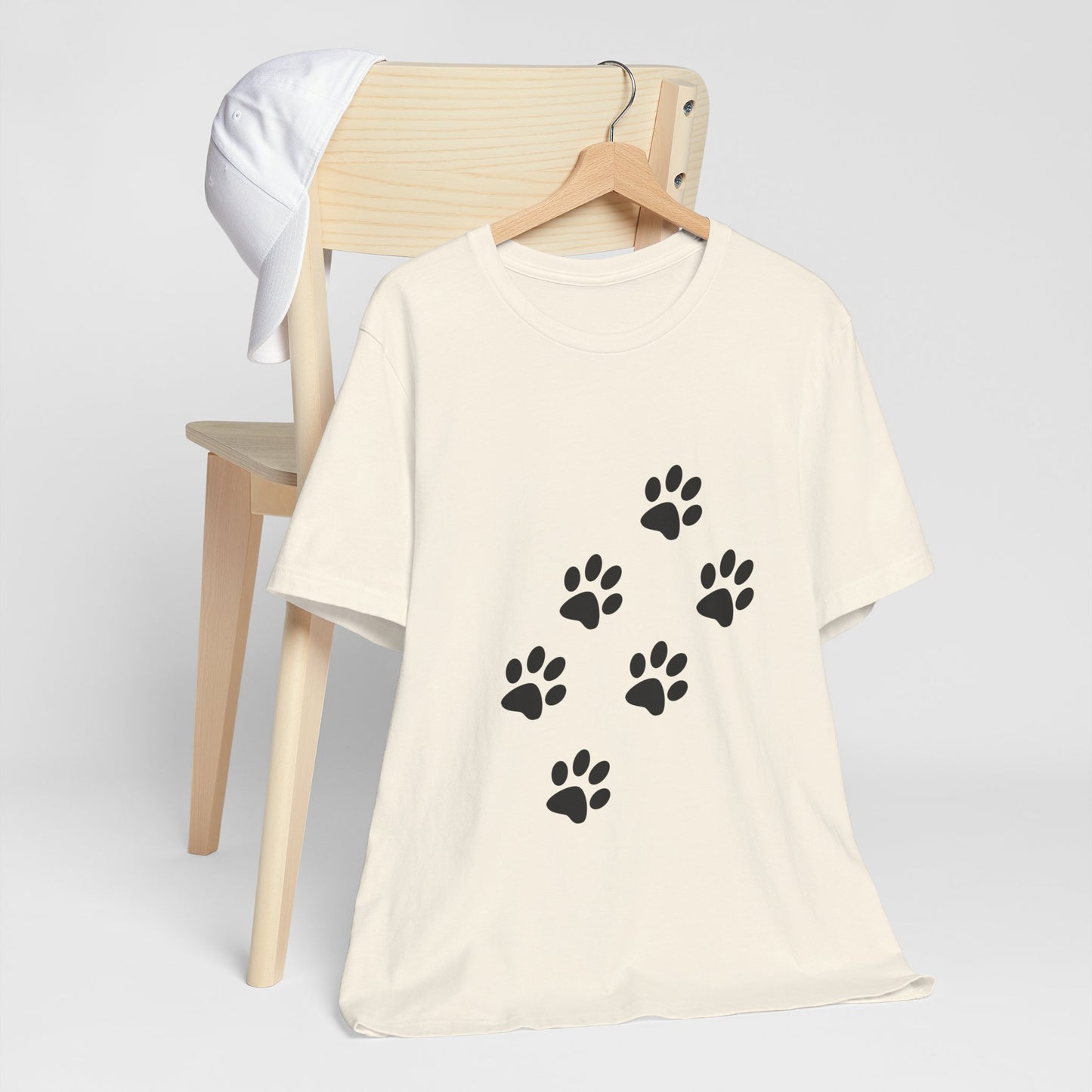 Paw Print Short Sleeve Tee | Unisex Animal Lover Shirt, Pet Owner Gift, Casual Wear, Gifts for Dog Lovers, Comfortable T-Shirt