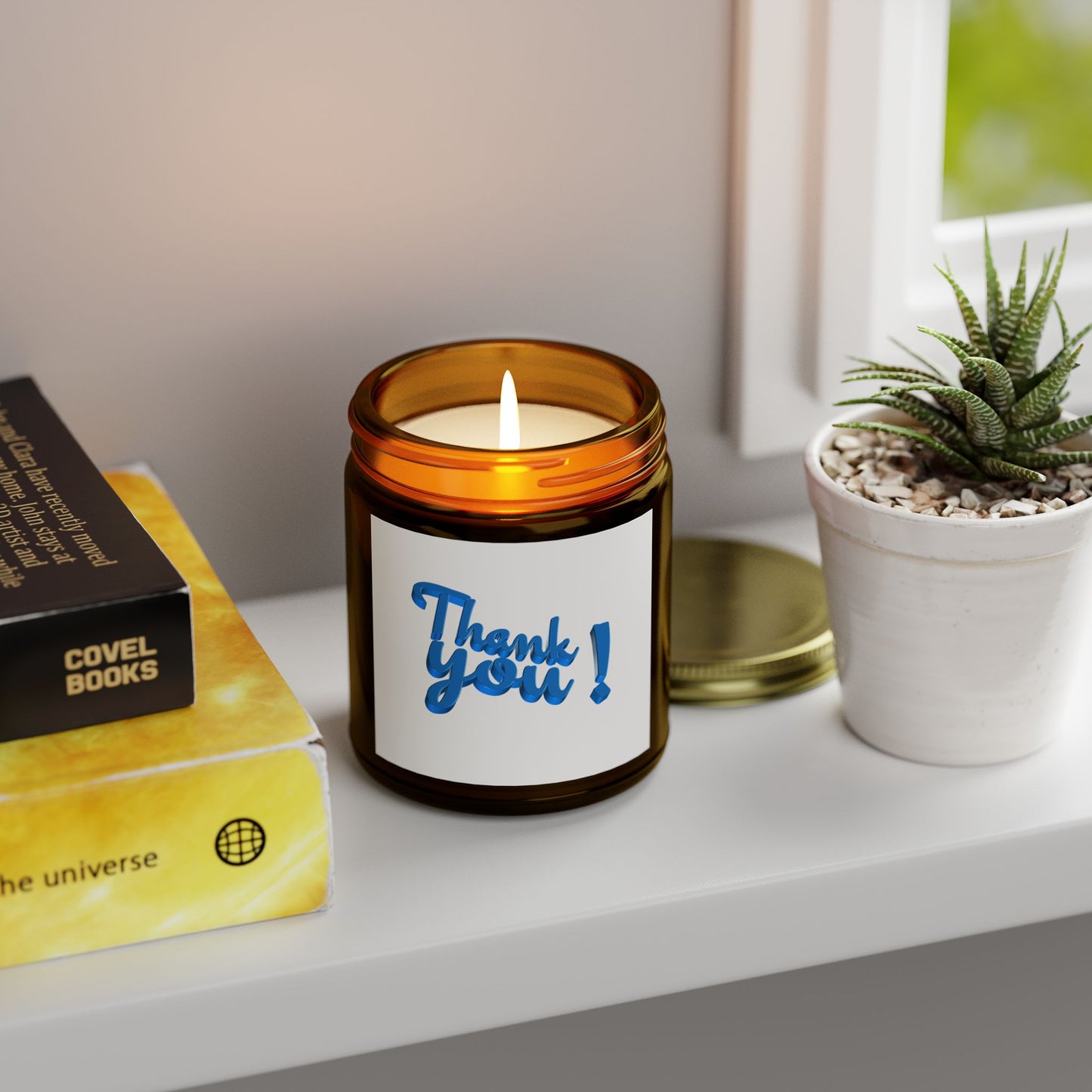 Thank You Scented Candles | Coconut Apricot Wax | Gift for Any Occasion | Home Fragrance | Relaxation | Self-Care | Gift Idea | 4oz, 9oz