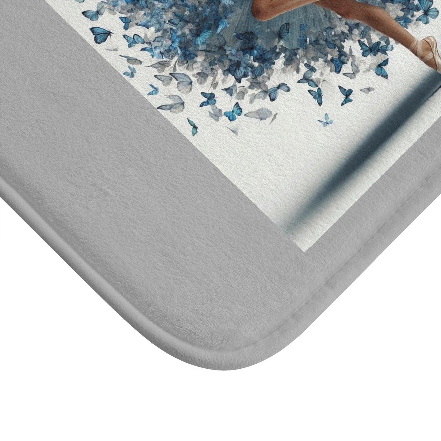 Elegant Ballerina Bath Mat, Dance Decor, Floral Home Accessory, Unique Bathroom Gift, Spa Vibes, Dance Lover's Gift