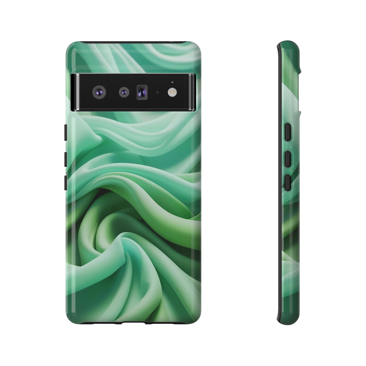Stylish Phone Case, Tough Case, Green Abstract Design, Cell Phone Cover, Unique Gift, Trendy Accessory