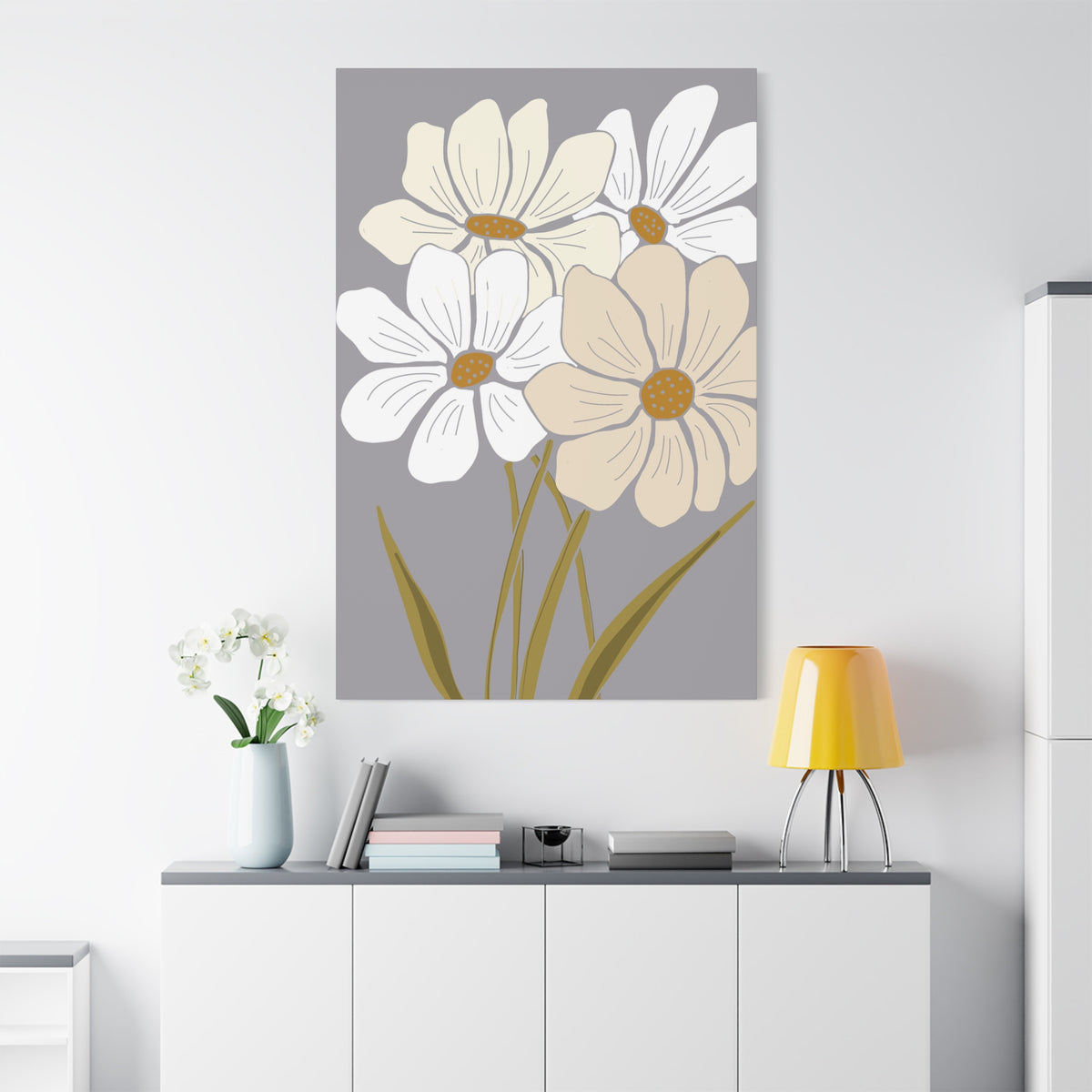 Copy of Copy of Matte Canvas, Stretched, 1.25" Tulips Pink and Purple Flowers