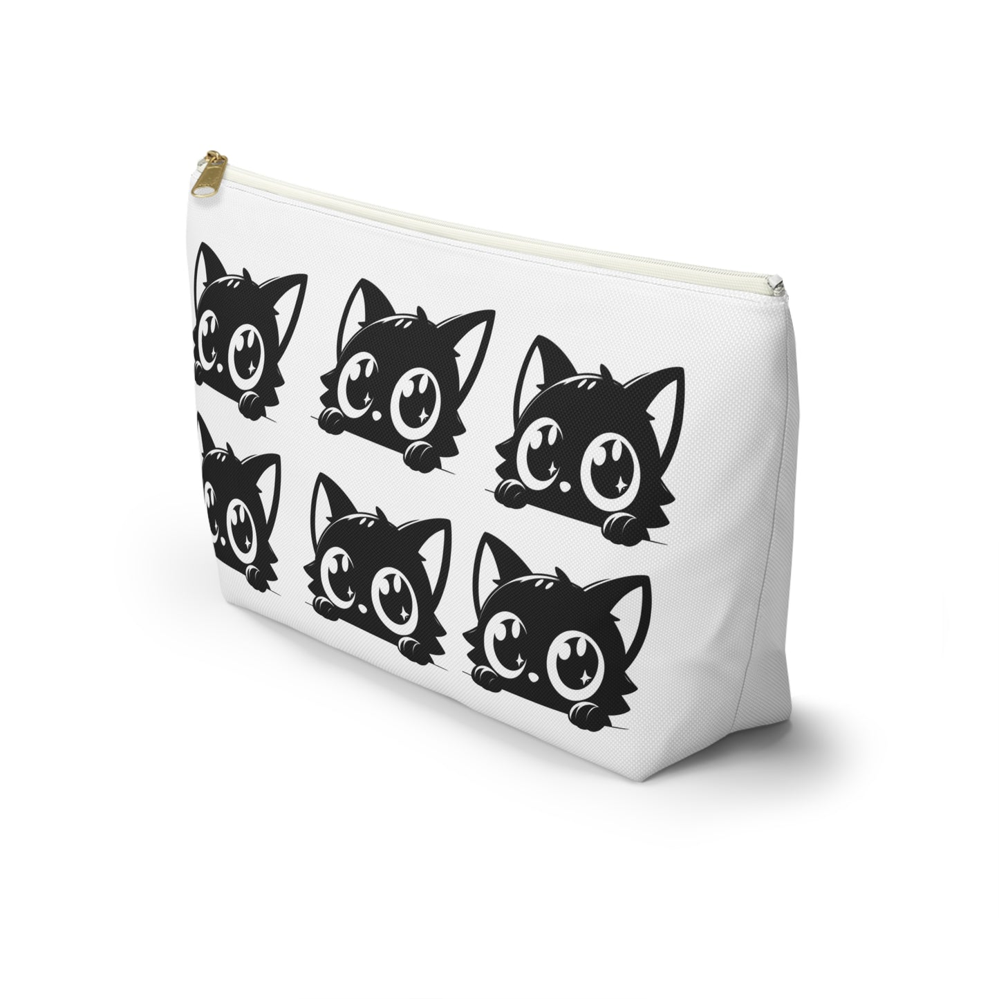 Cute Cat Accessory Pouch, Makeup Bag, Zipper Pouch, Gift for Cat Lovers, Organizer for School, Travel Essentials