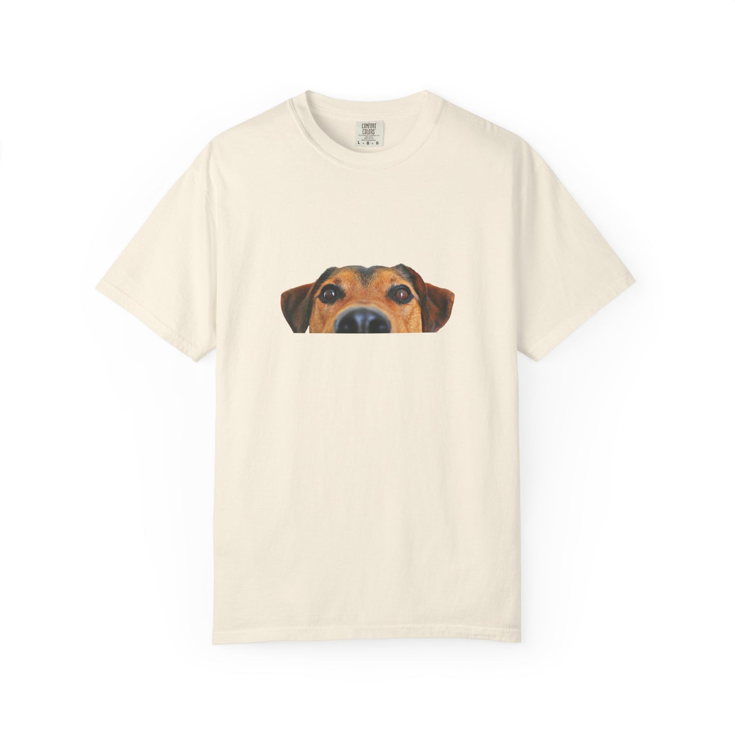 Cute Dog Face Unisex Garment-Dyed T-shirt, Pet Lover Tee, Animal Community Shirt, Birthday Gift, Casual Wear, Dog Lover's Merch